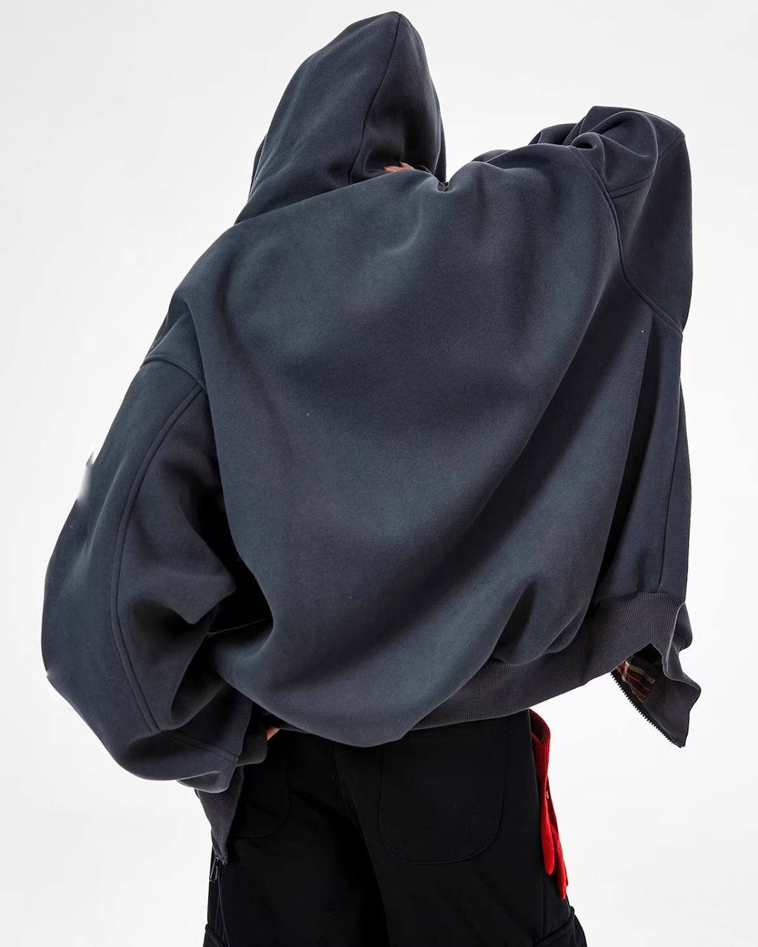 Check Inner Oversized Hoodie