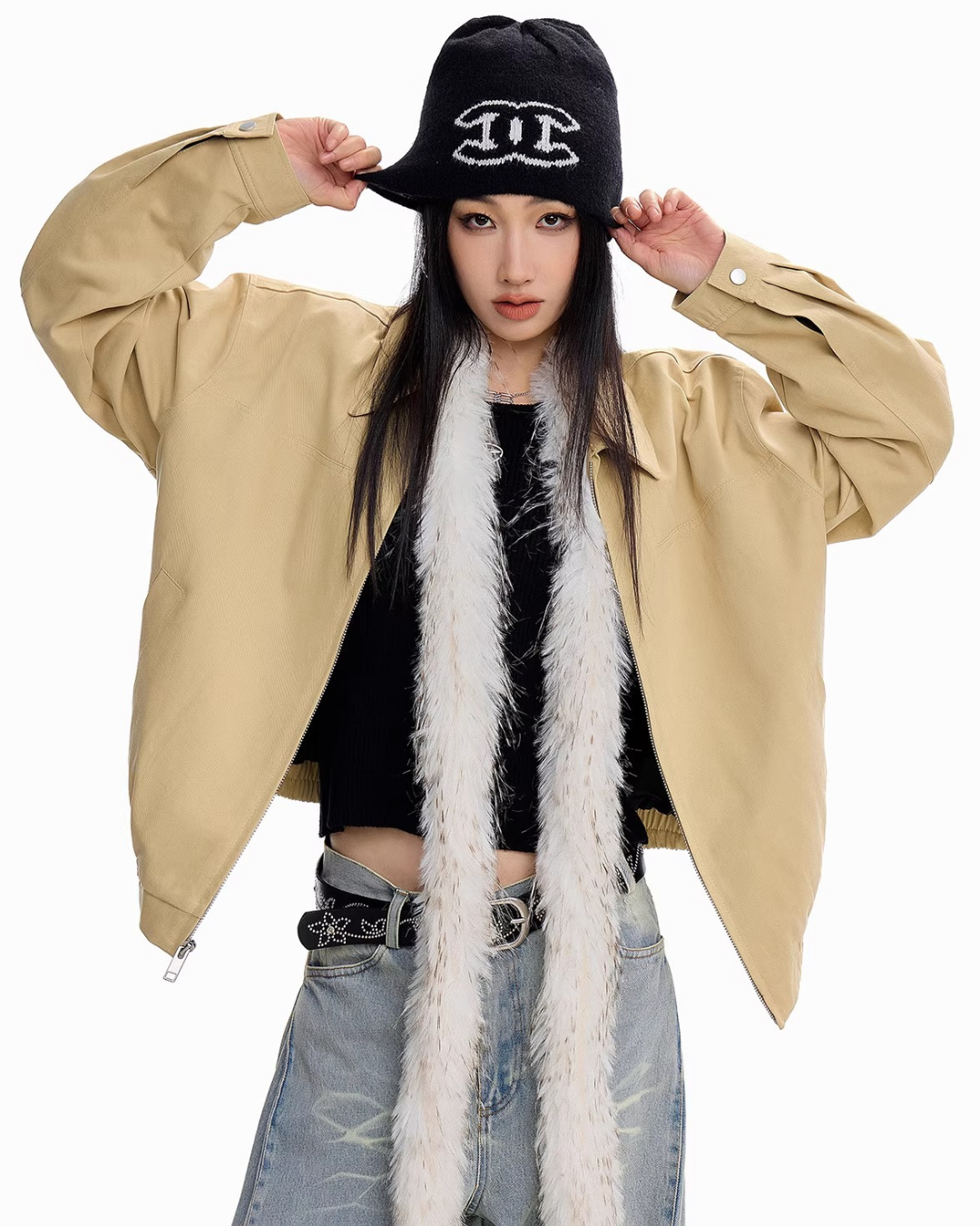 Oversized Harrington Jacket