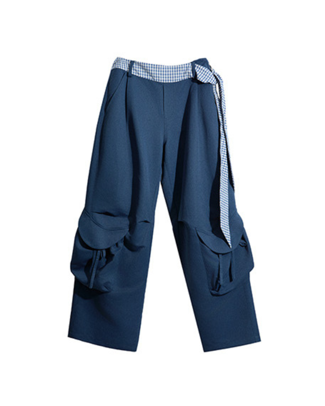 Tie Belt Baggy Cargo Pants