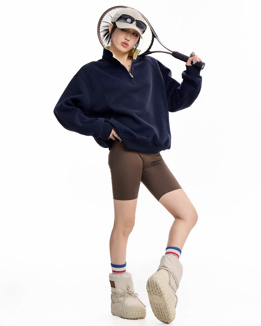 Half Zip Sweat Pullover