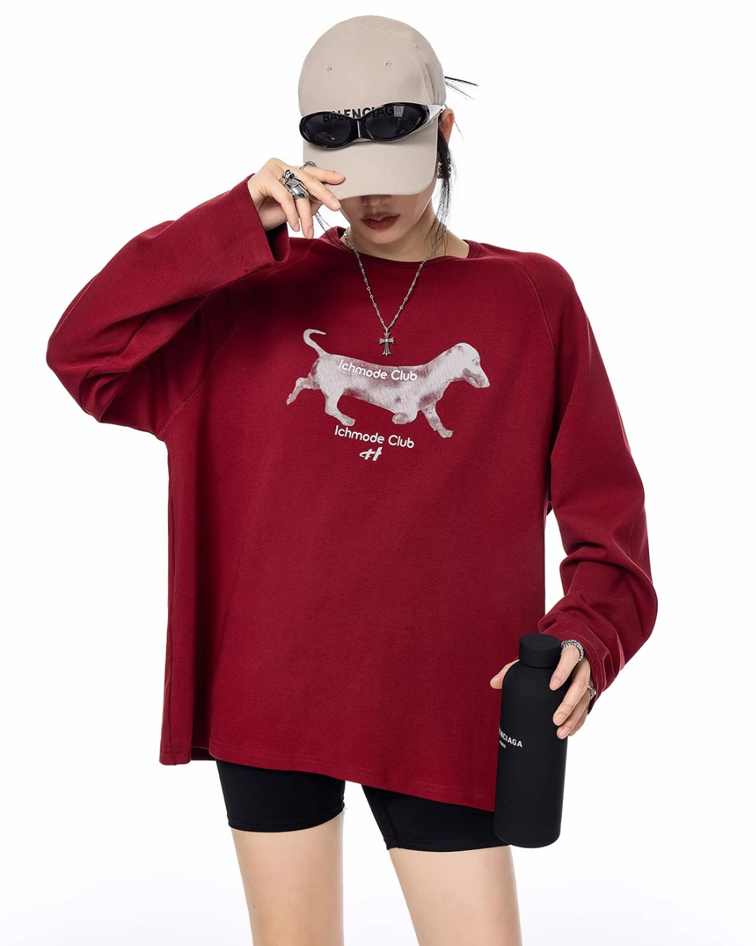 Dog Graphic Long Sleeve Tee