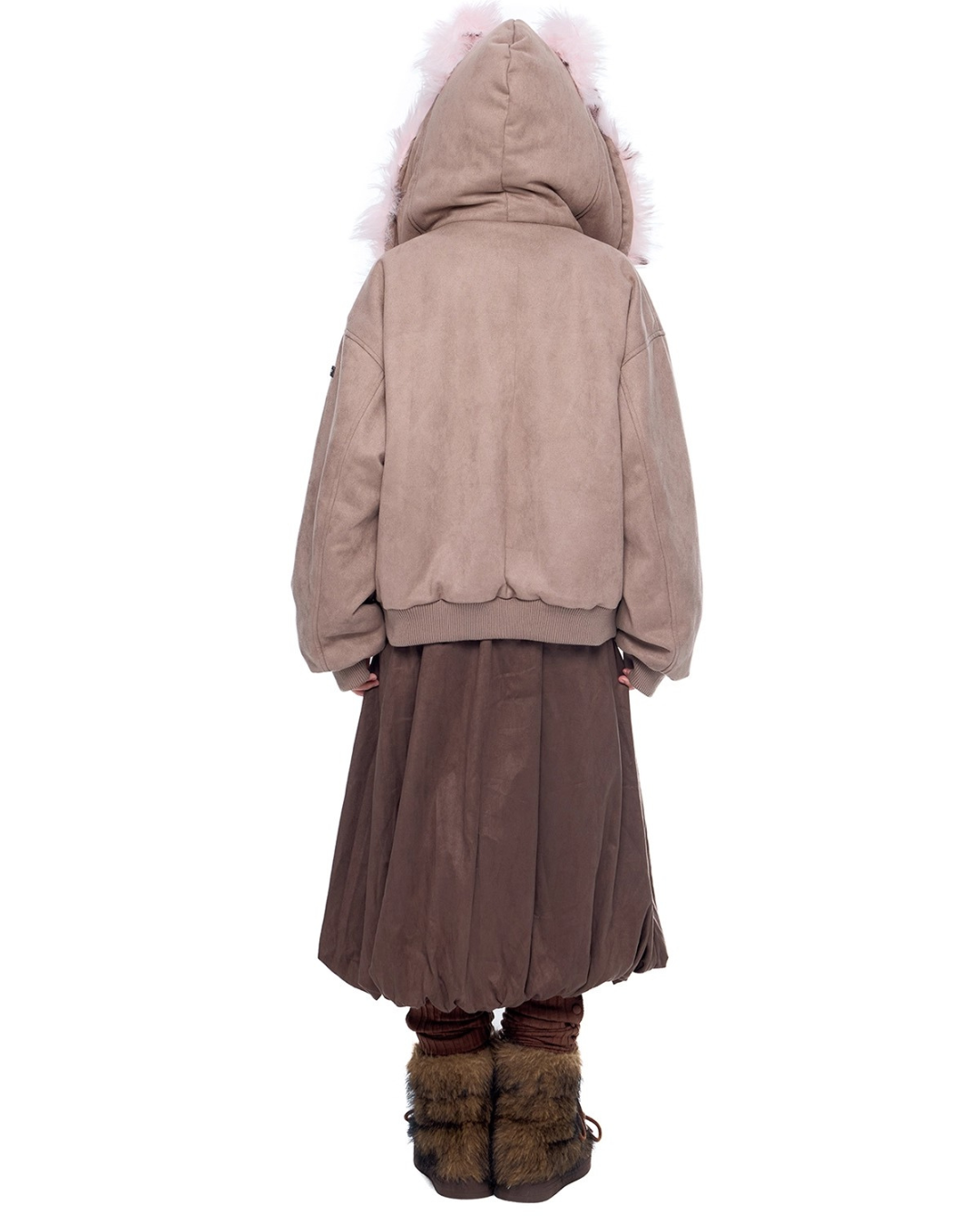 Faux Fur Suede Zip Jacket