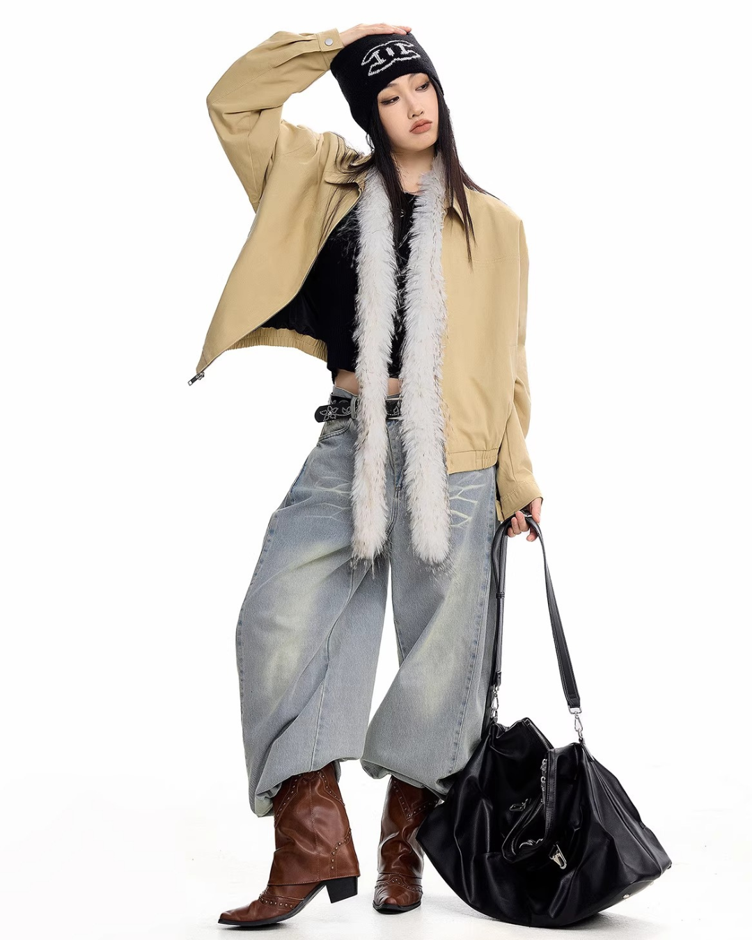 Oversized Harrington Jacket