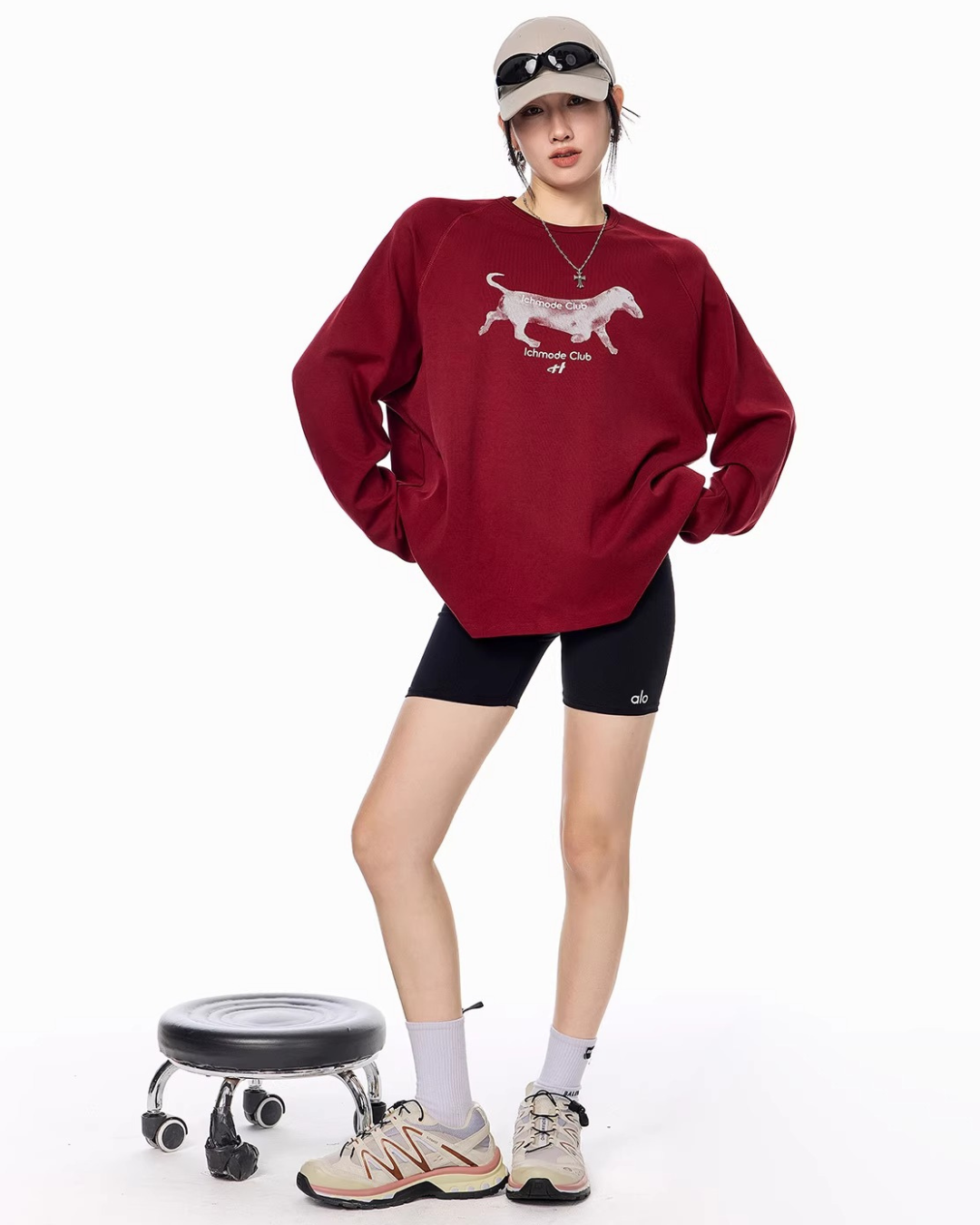 Dog Graphic Long Sleeve Tee