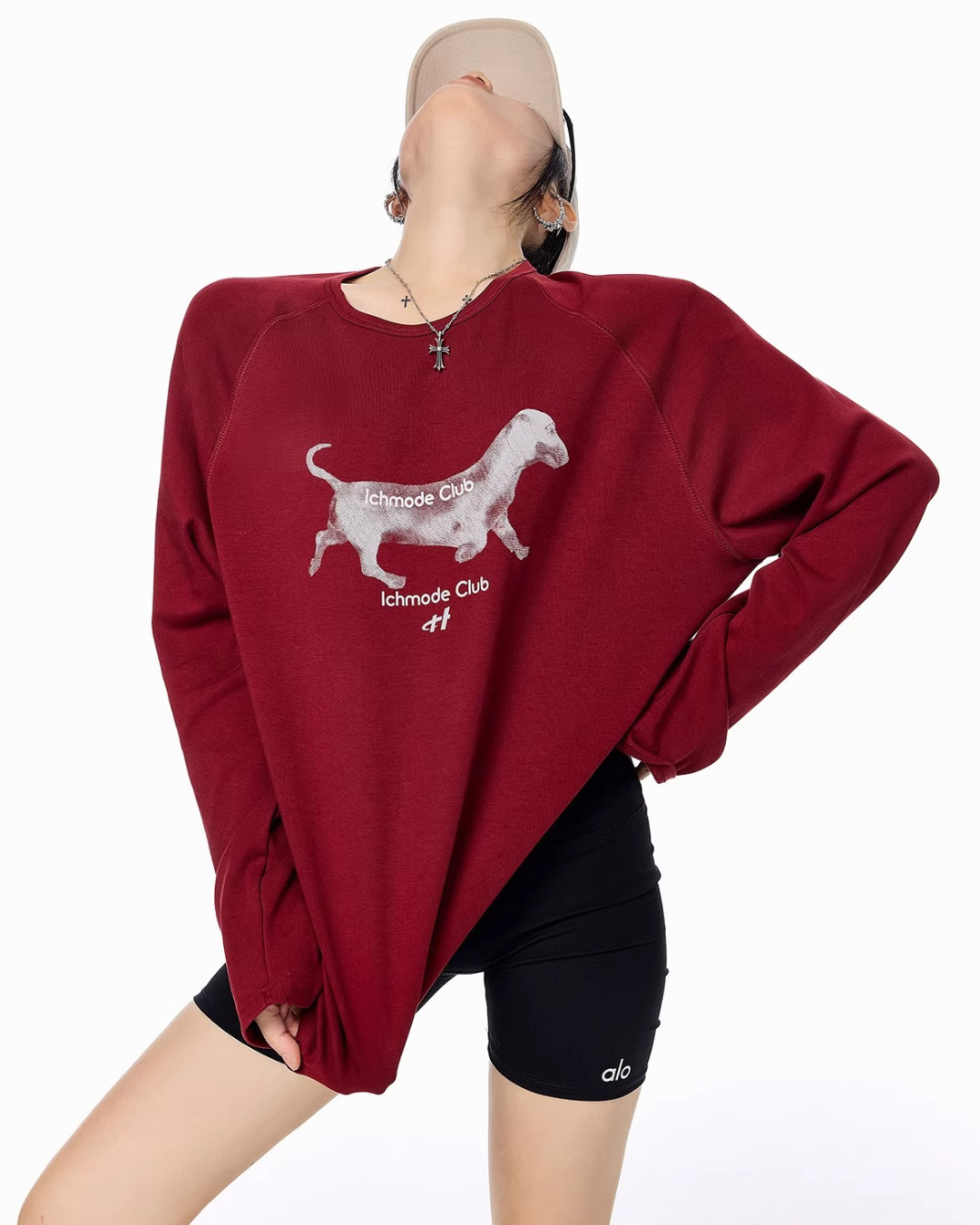 Dog Graphic Long Sleeve Tee