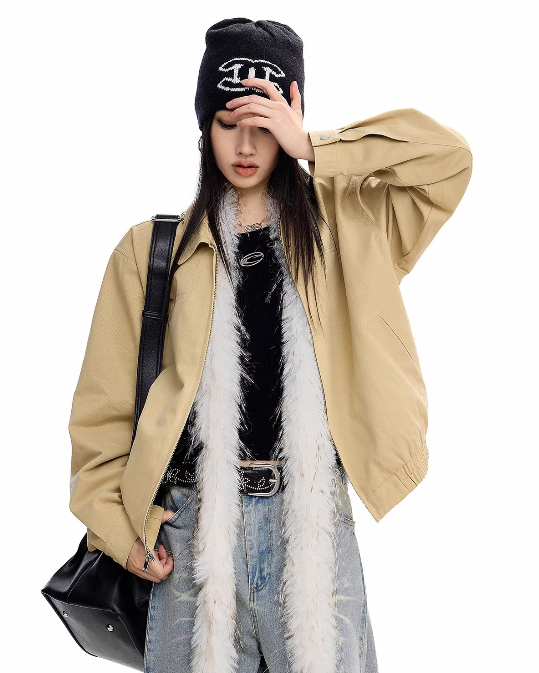 Oversized Harrington Jacket