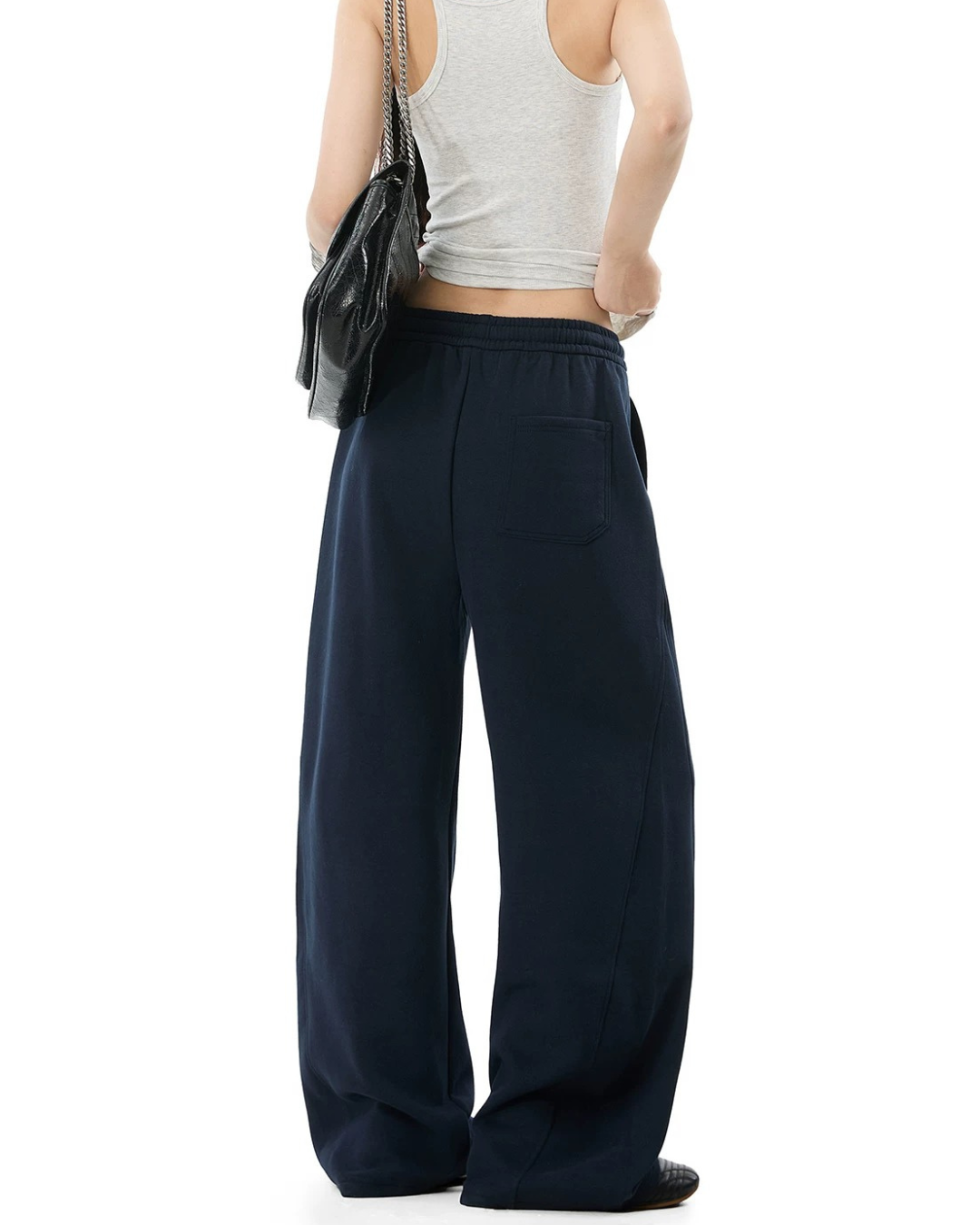 Draped Wide Fit Sweat Trousers