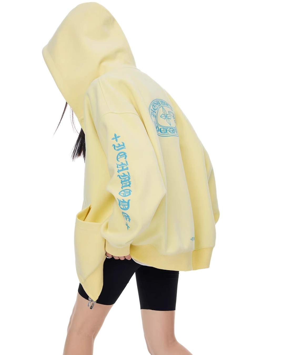 Bold Lettering Zip Hoodie