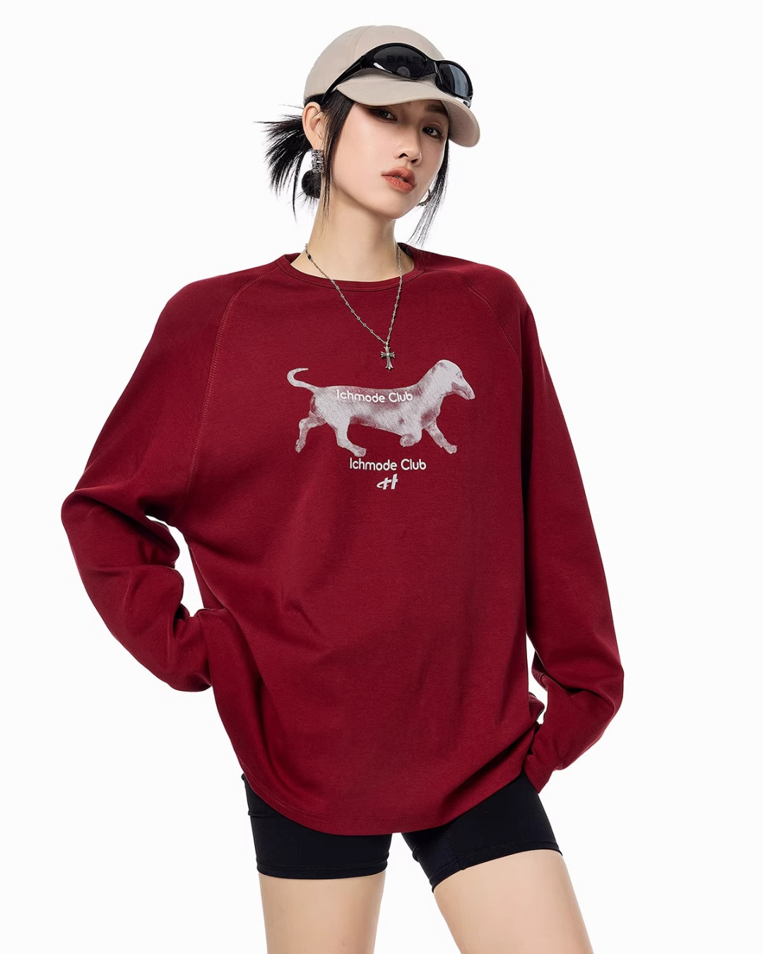 Dog Graphic Long Sleeve Tee