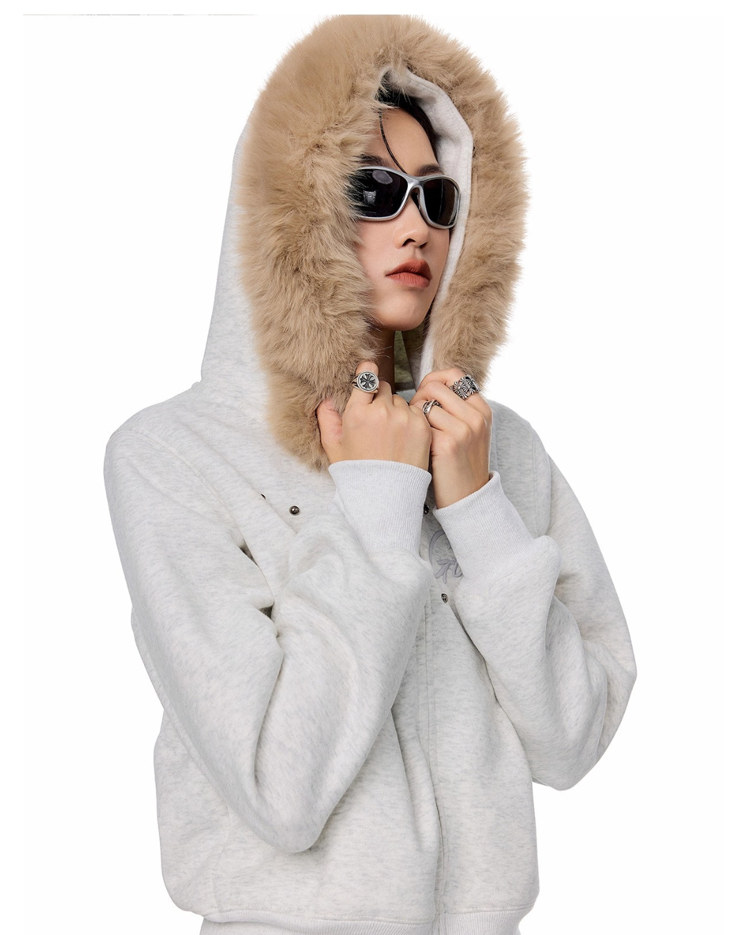 Fur Hood Short Jacket