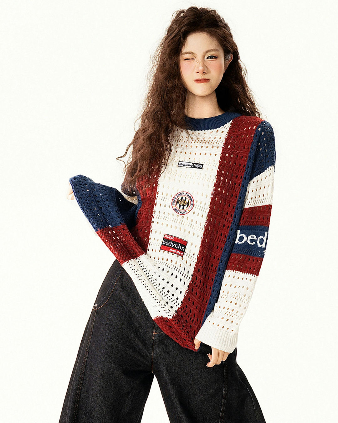 Varsity Crochet Knit