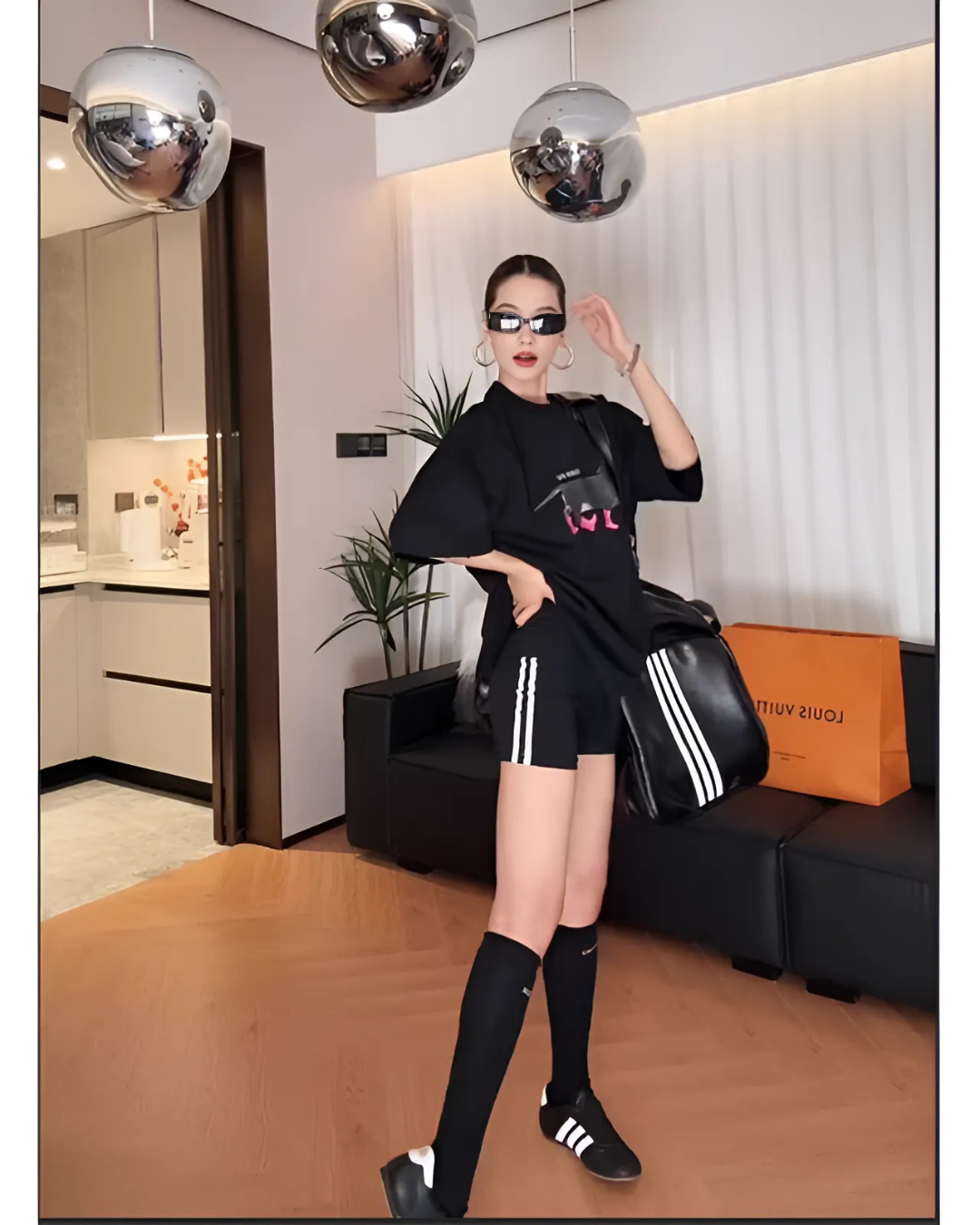 2-Type High Waist Side Line Leggings