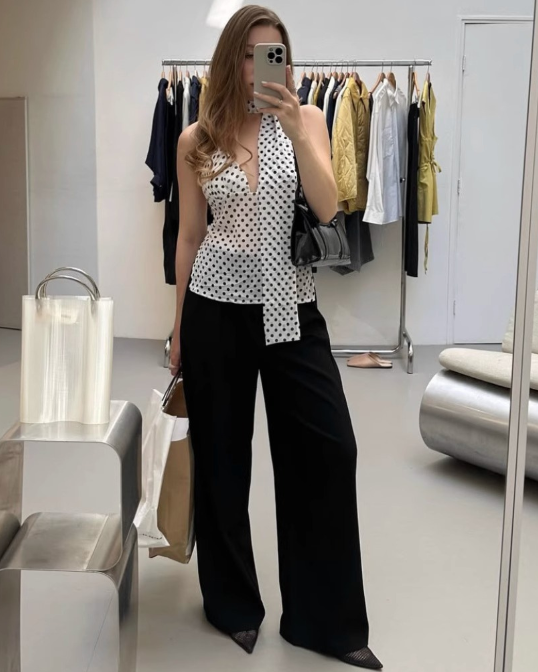 Dot Sheer Top [Stole Set]