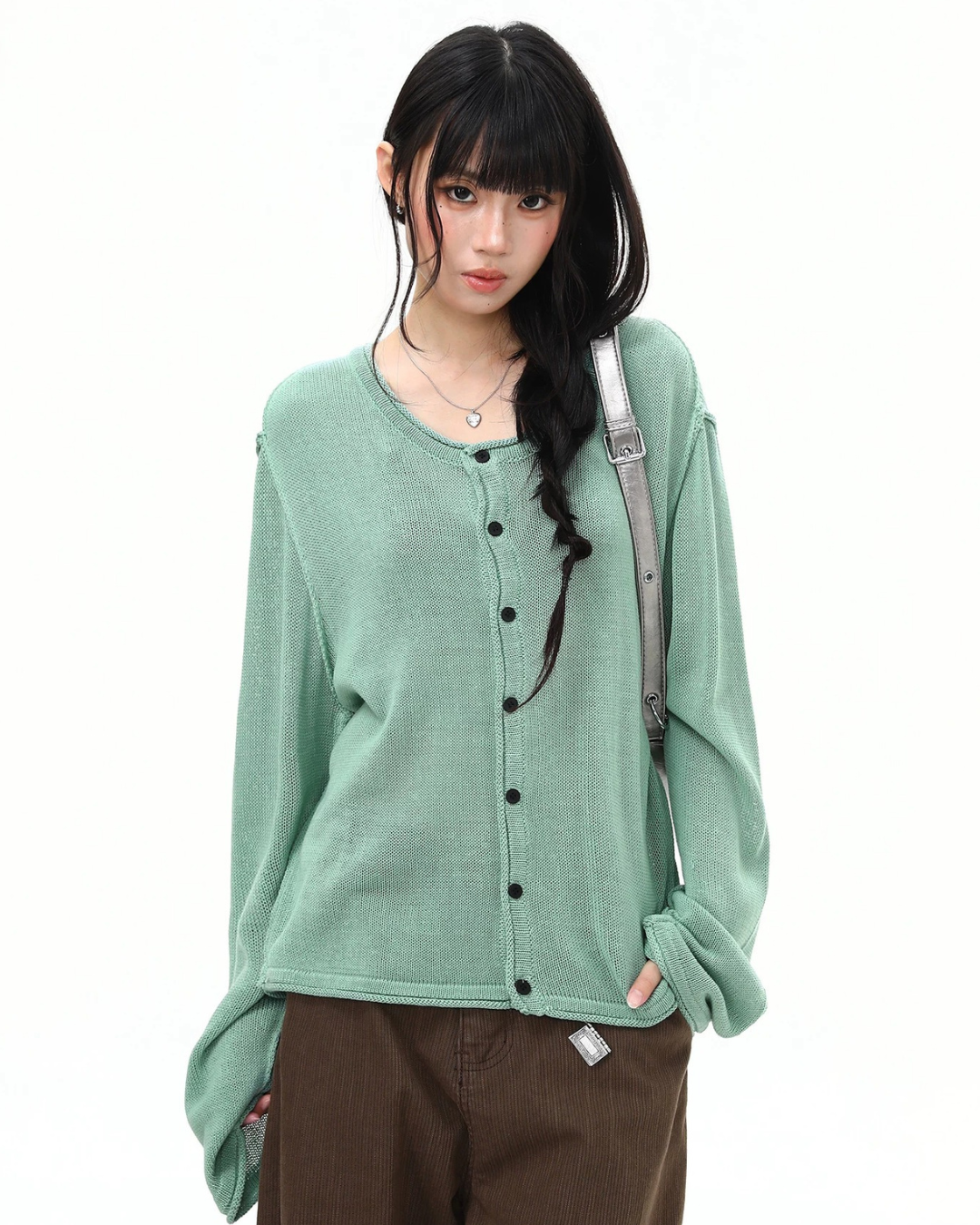 Mint Sheer Cardigan