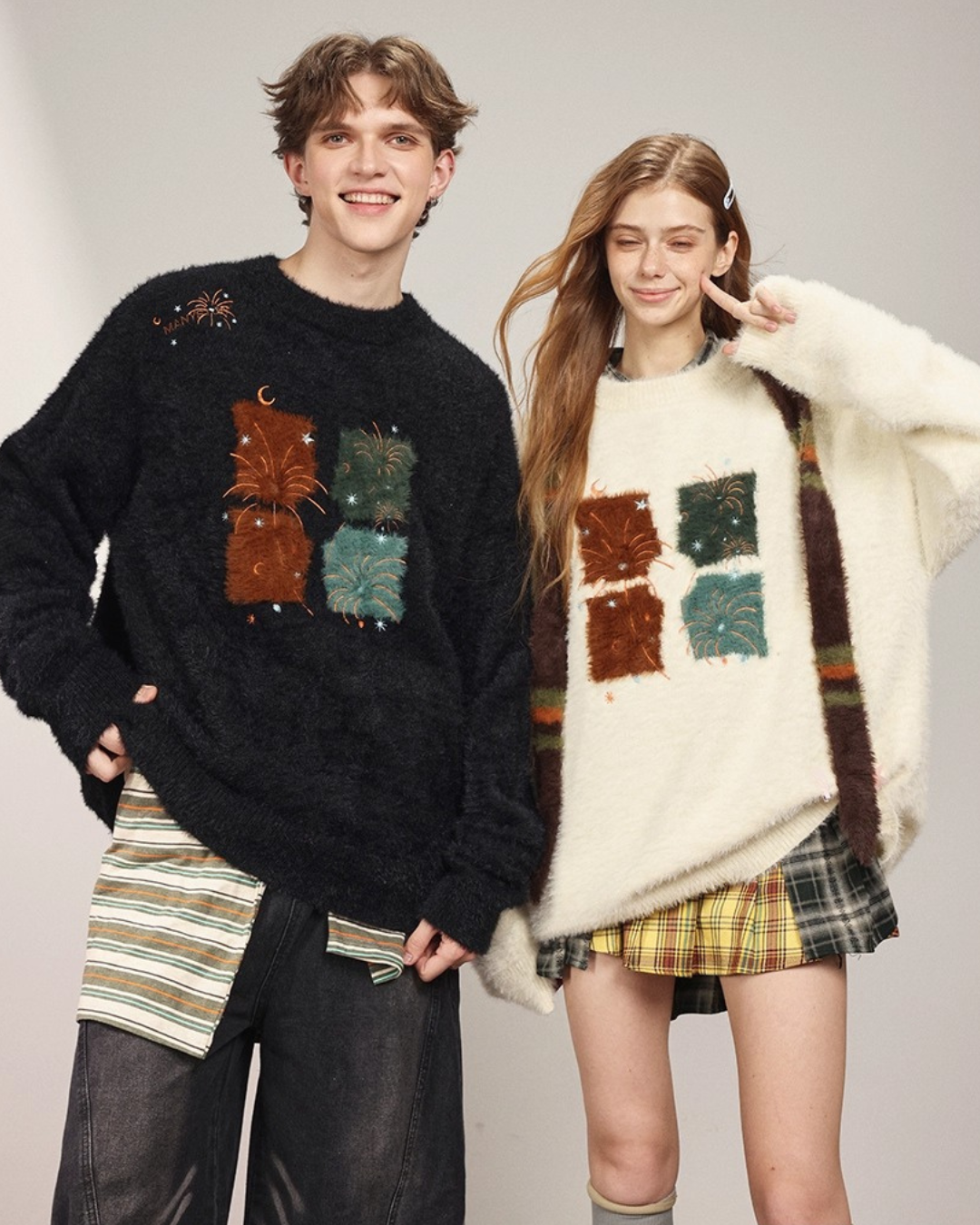 Firework Patch Knit Sweater
