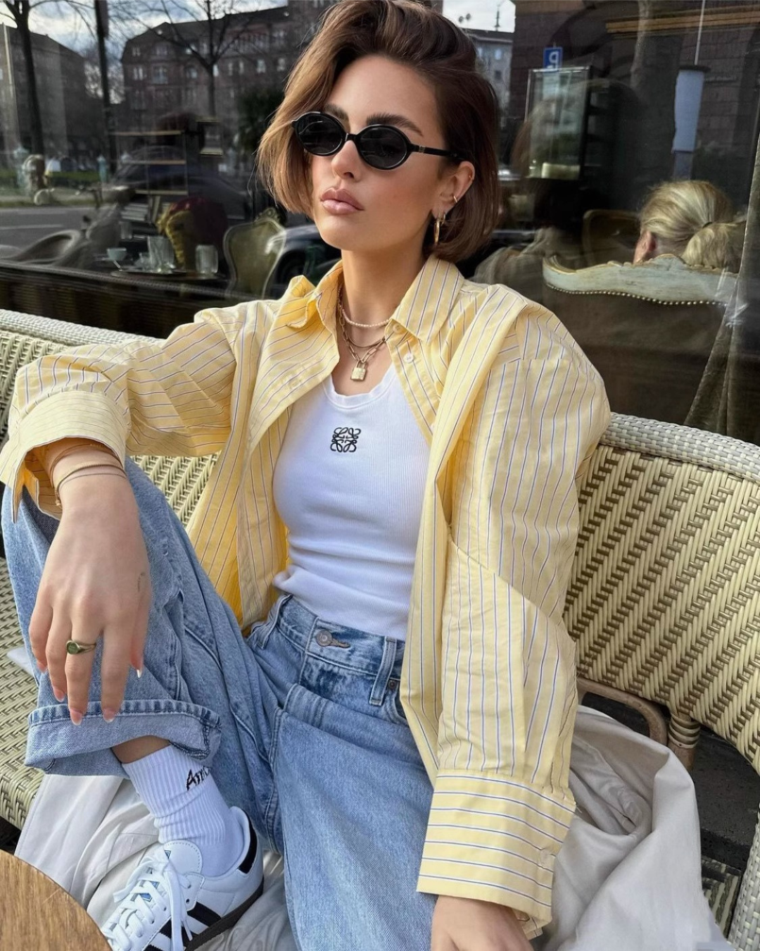 Butter Yellow Stripe Shirt