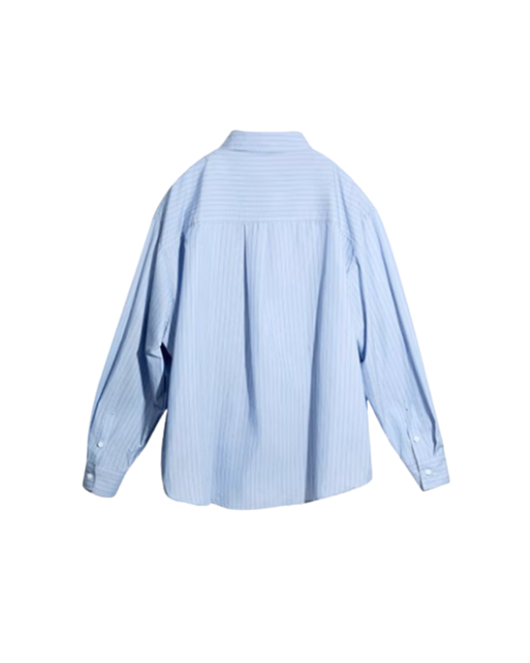 Gathered striped shirt