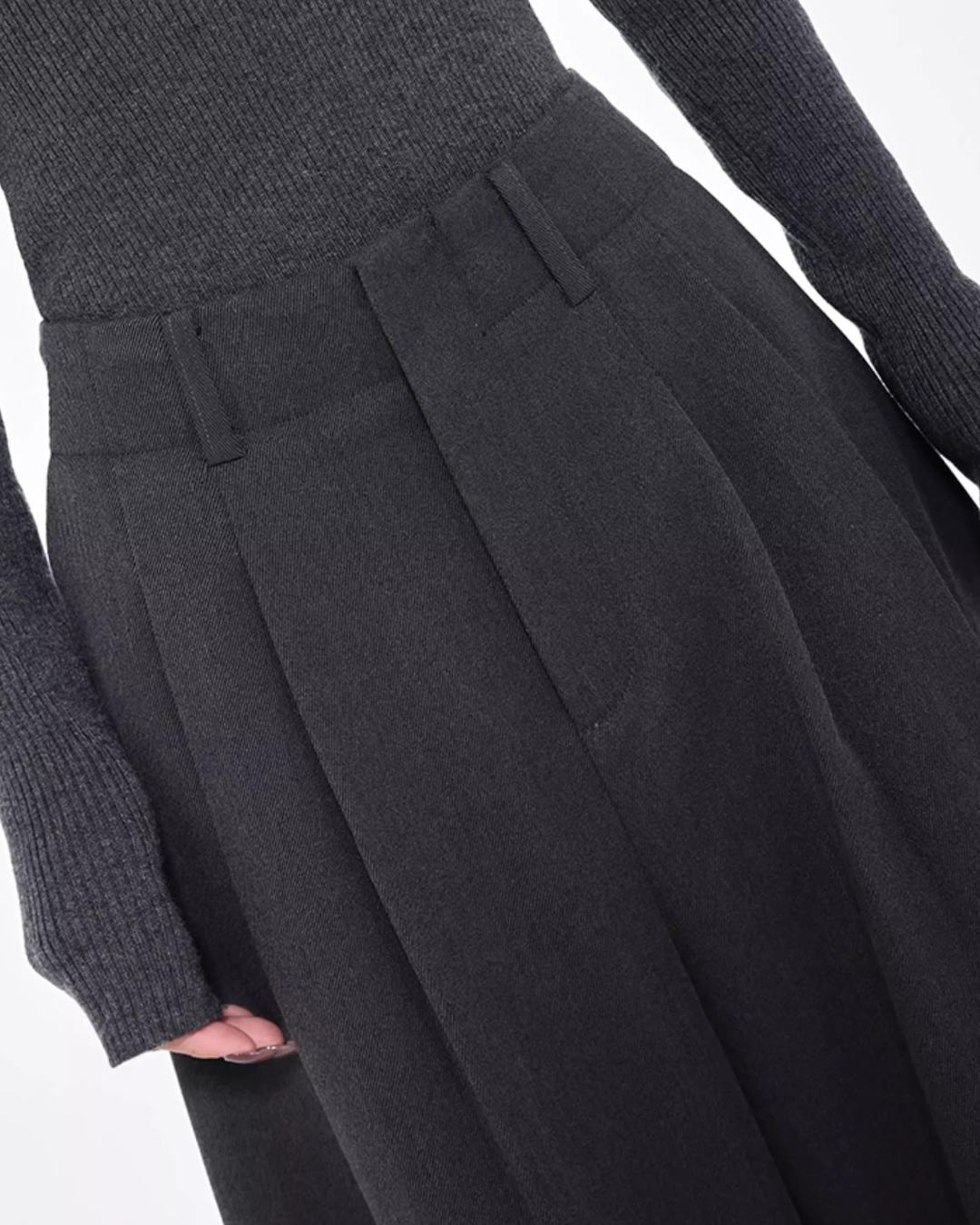Sleek Tailored Wide Pants