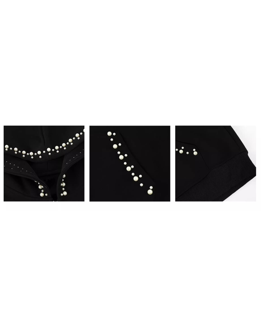 Pearl Trim Zip Hoodie