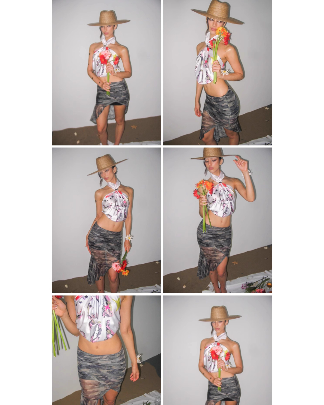 Camoflouge Drape Skirt