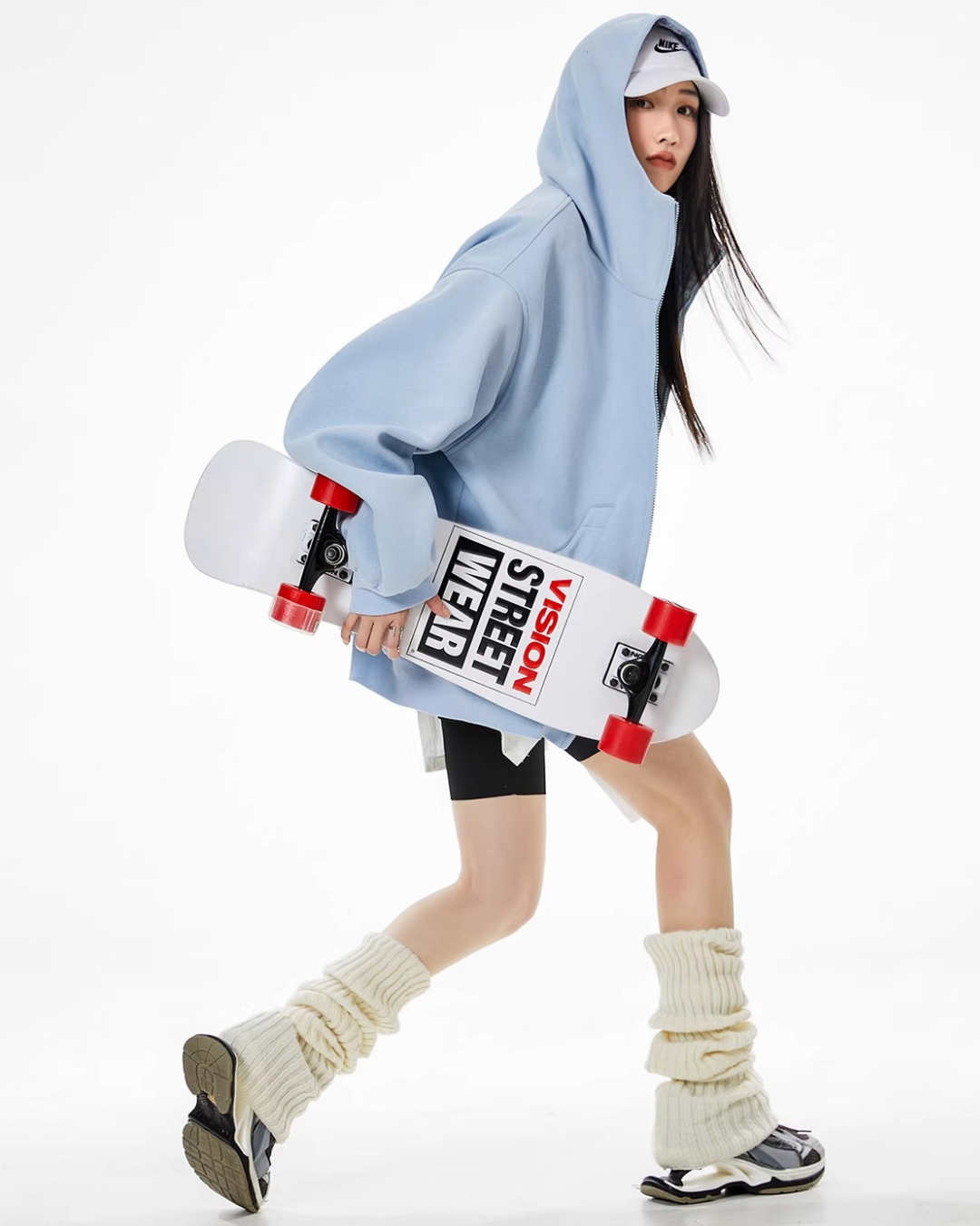 Check Inner Oversized Hoodie