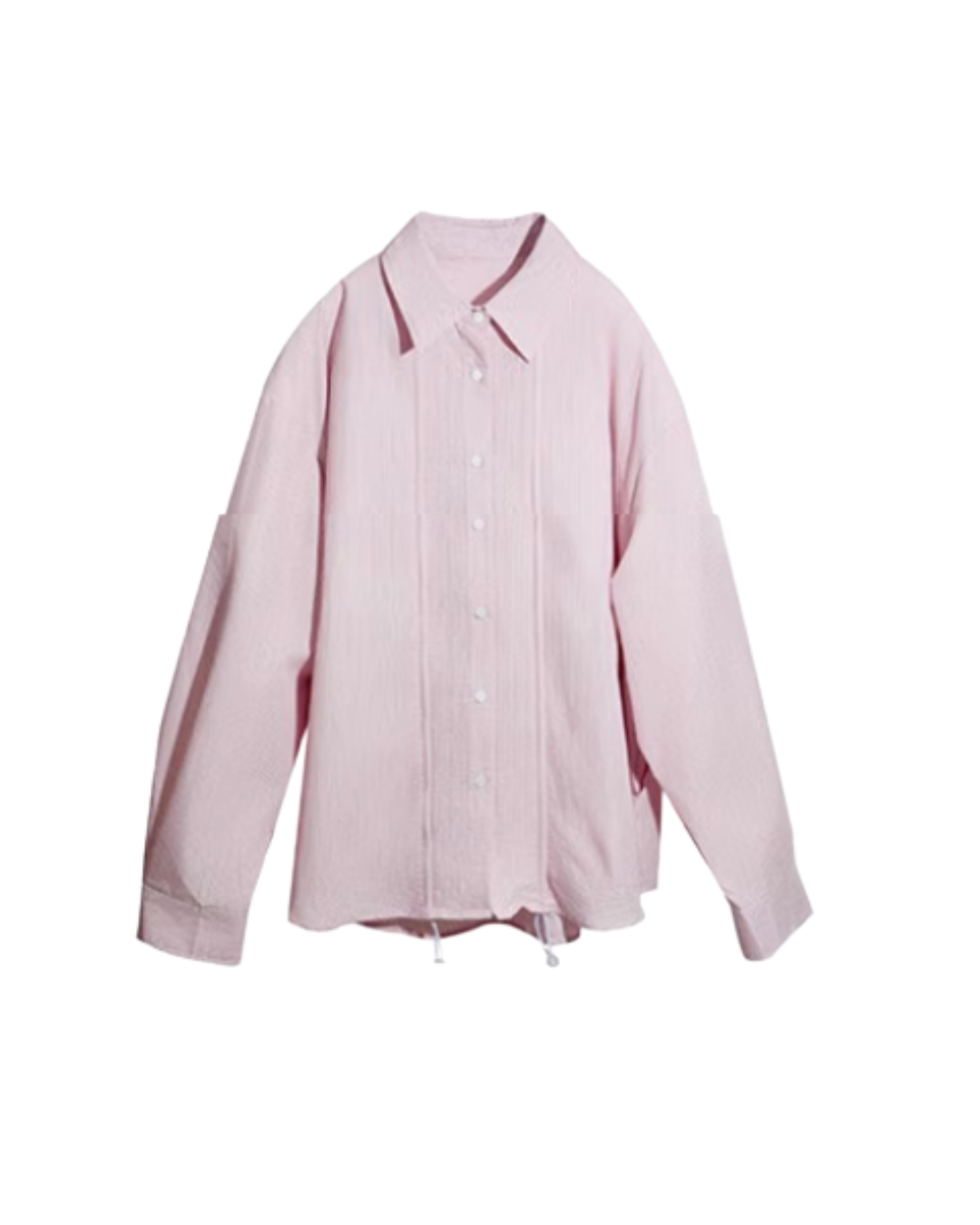 Gathered striped shirt