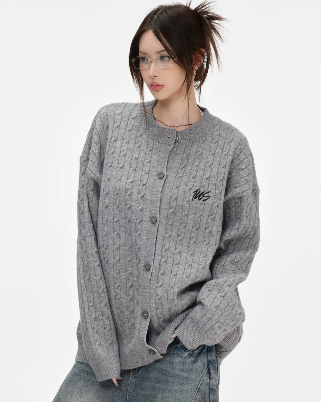 Preppy Cable Cardigan