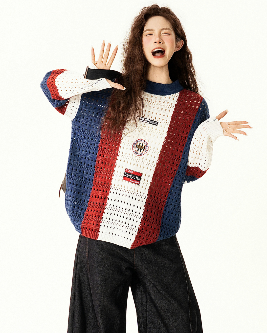 Varsity Crochet Knit
