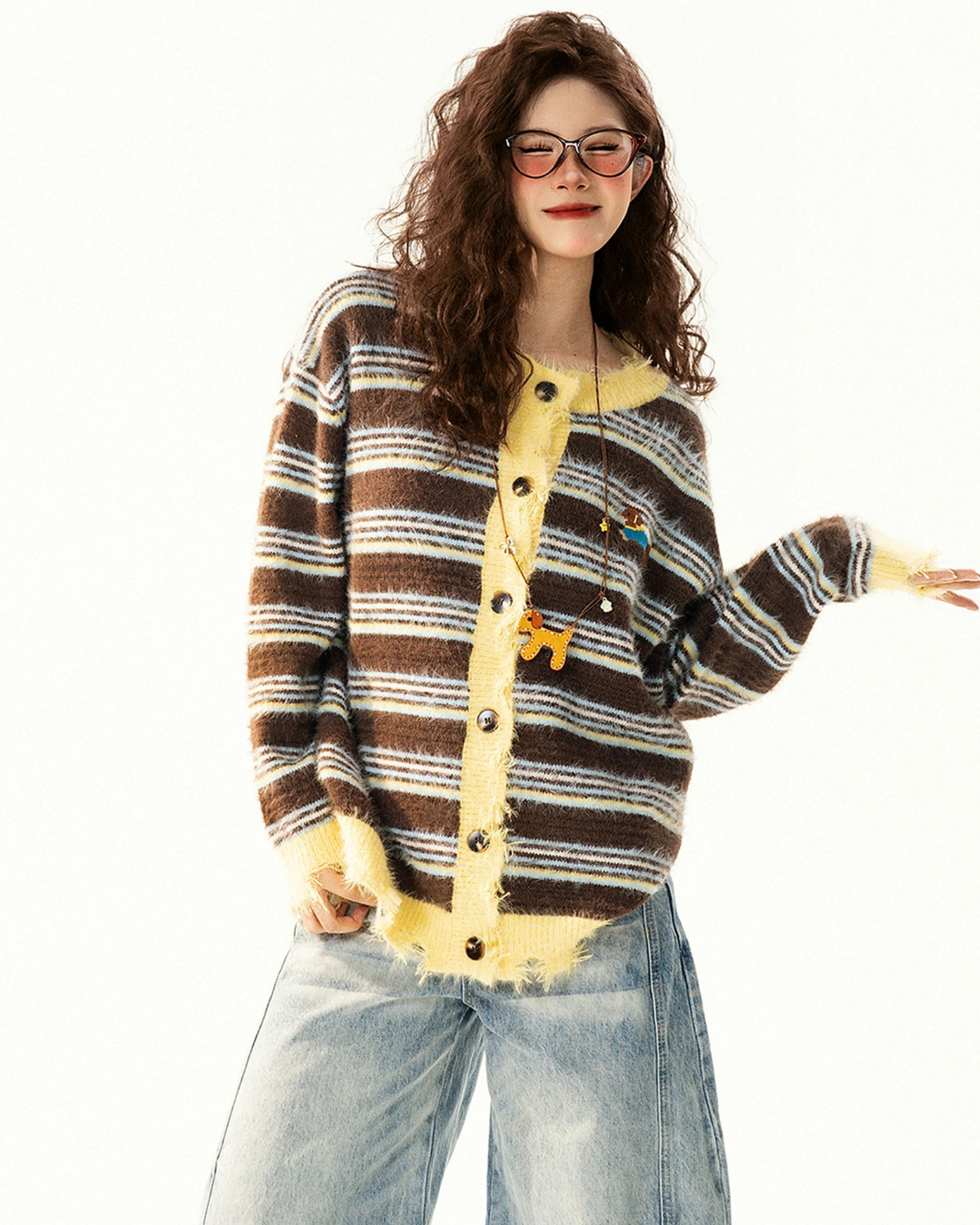 Shaggy Trim Cardigan