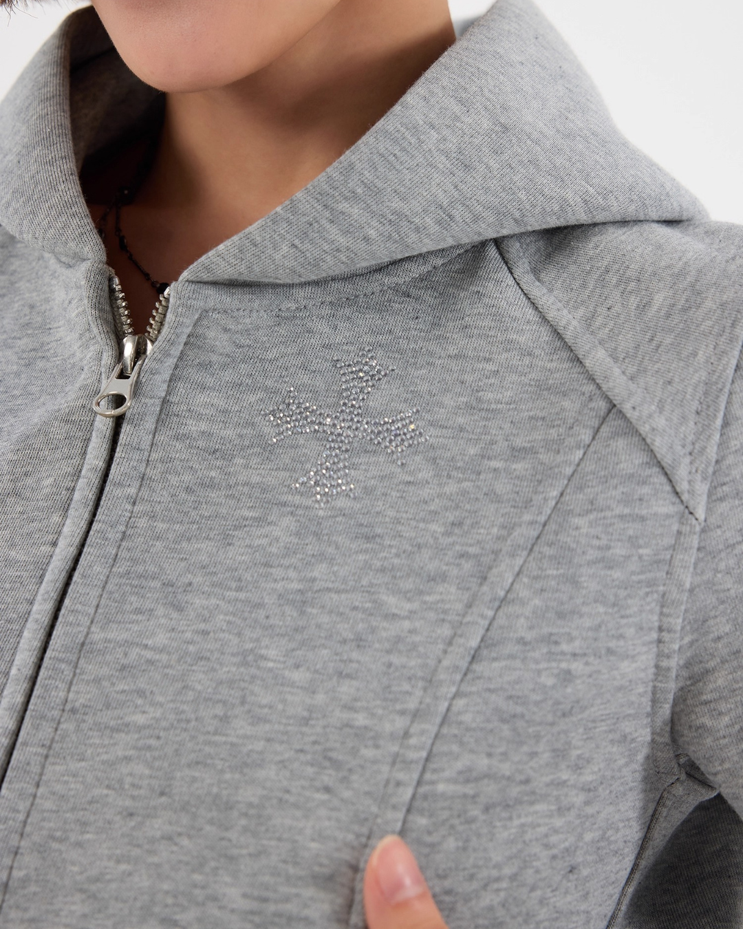Cropped Street Zip Hoodie