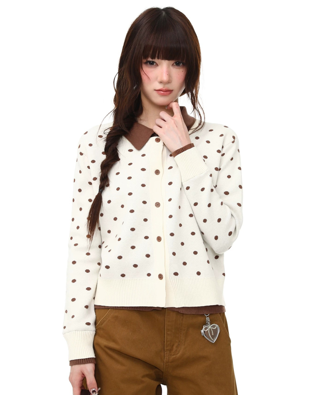 Chocolate Dot Cardigan