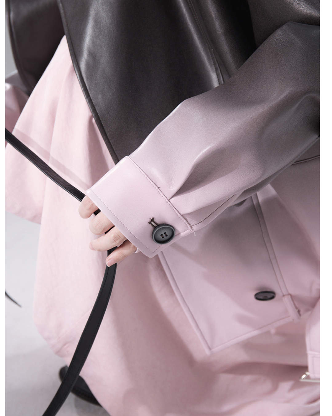 Gradient Vegan Leather Light Jacket