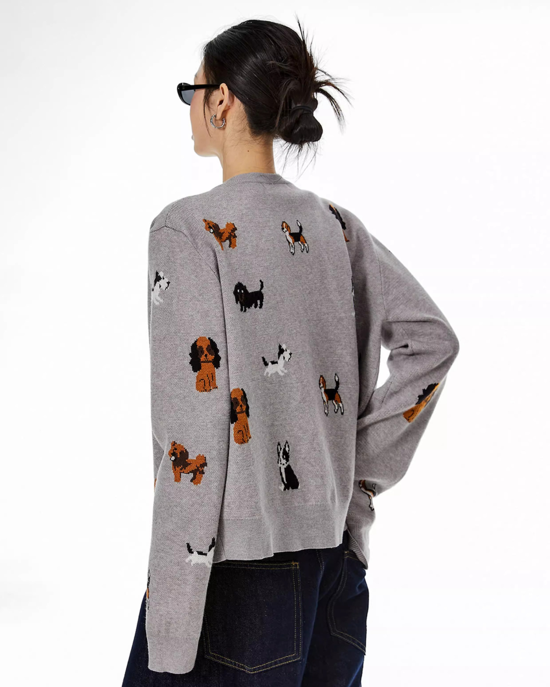 Puppy Graphic Cardigan