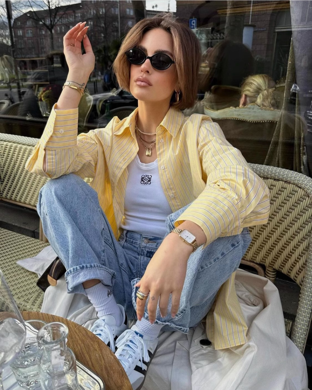 Butter Yellow Stripe Shirt