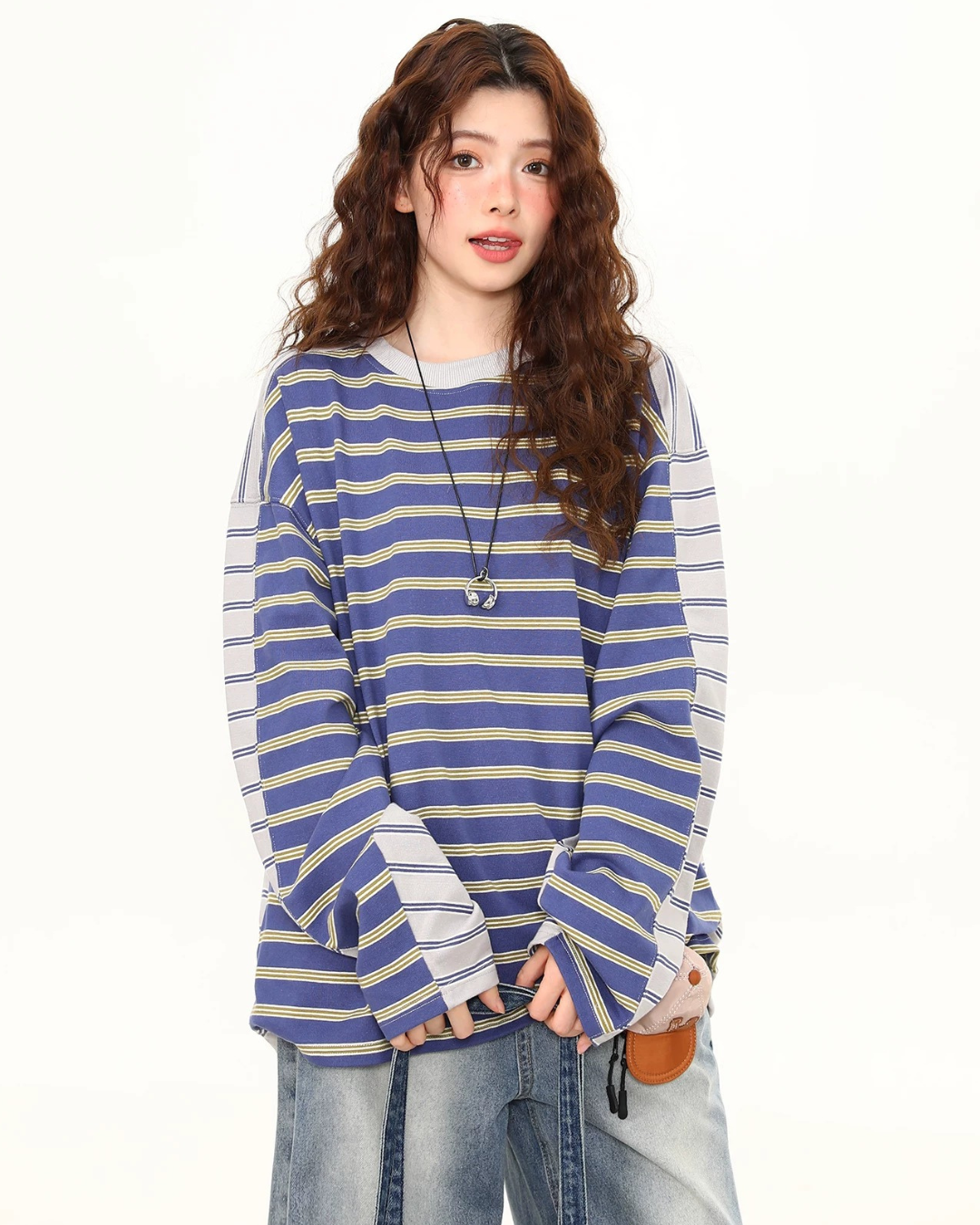 Contrast Stripe Sweatshirt