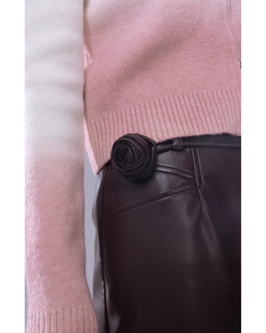 Glossy Finish Wide Pants