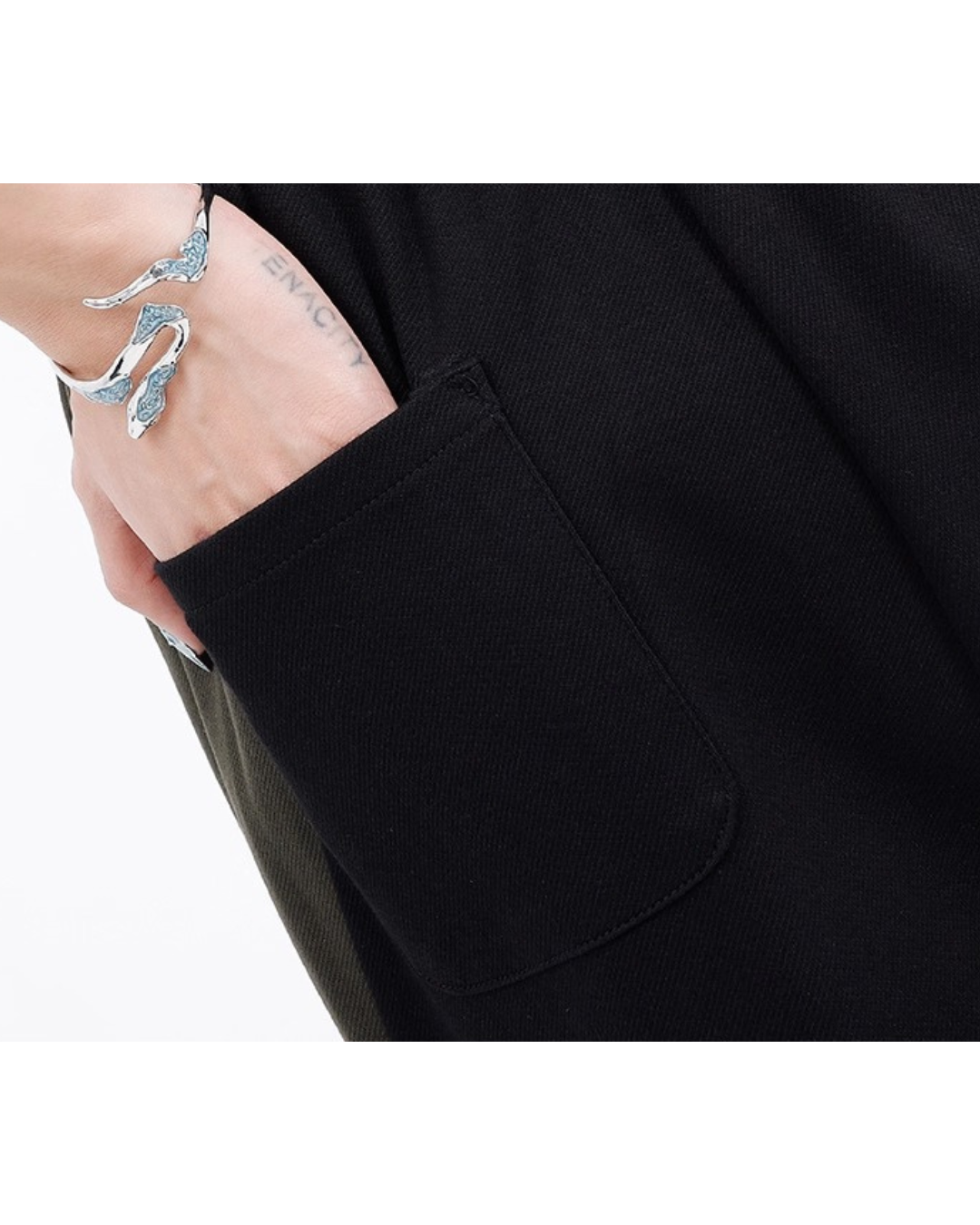 Contrast Line Wide Pants