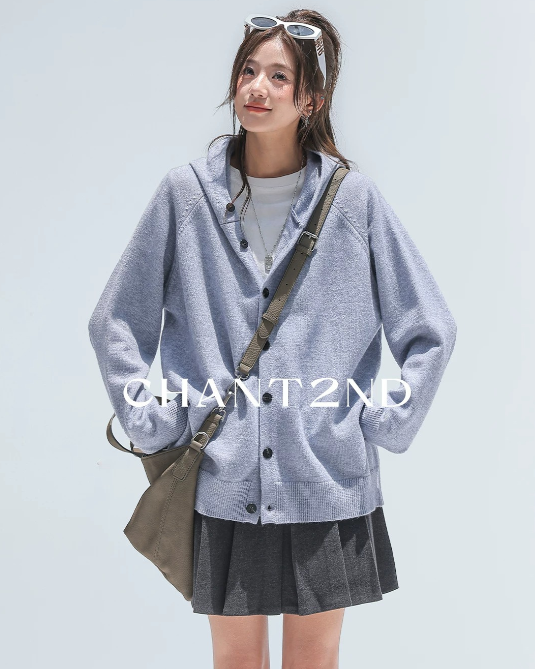 Melange Hooded Cardigan