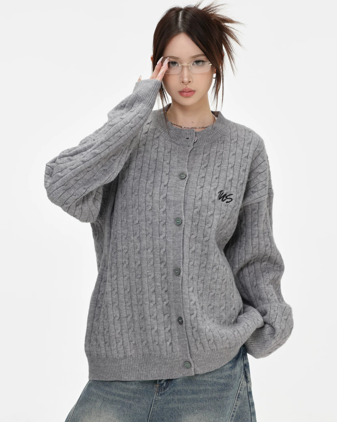 Preppy Cable Cardigan