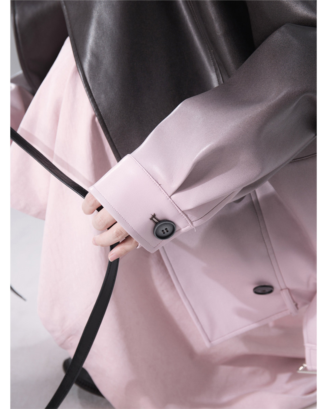 Gradient Vegan Leather Light Jacket