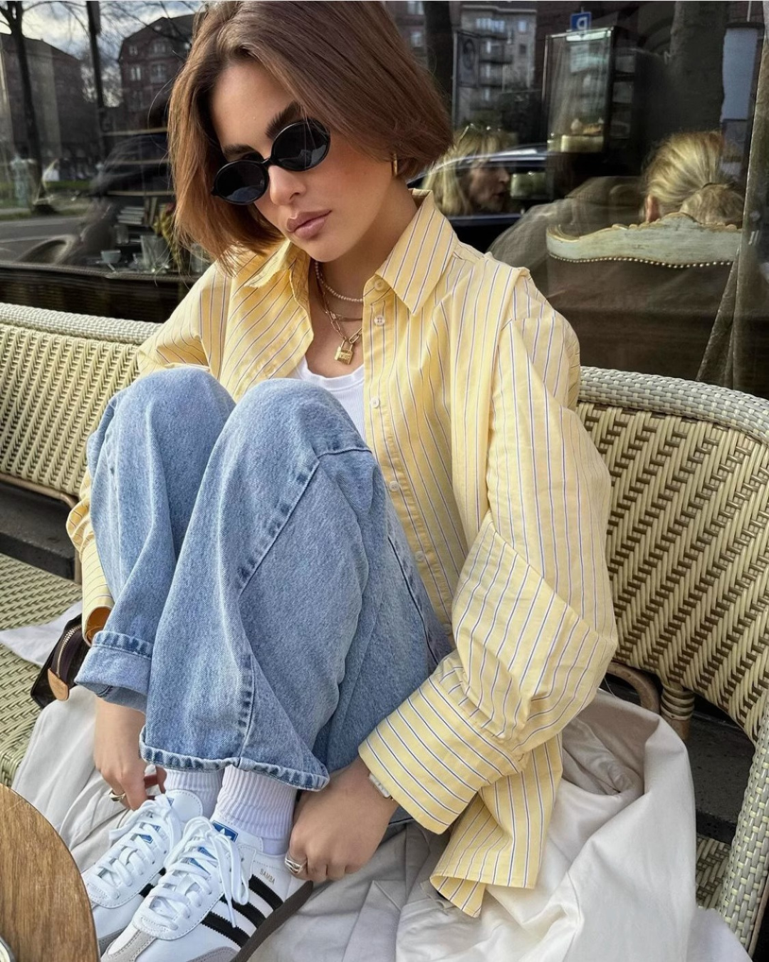 Butter Yellow Stripe Shirt