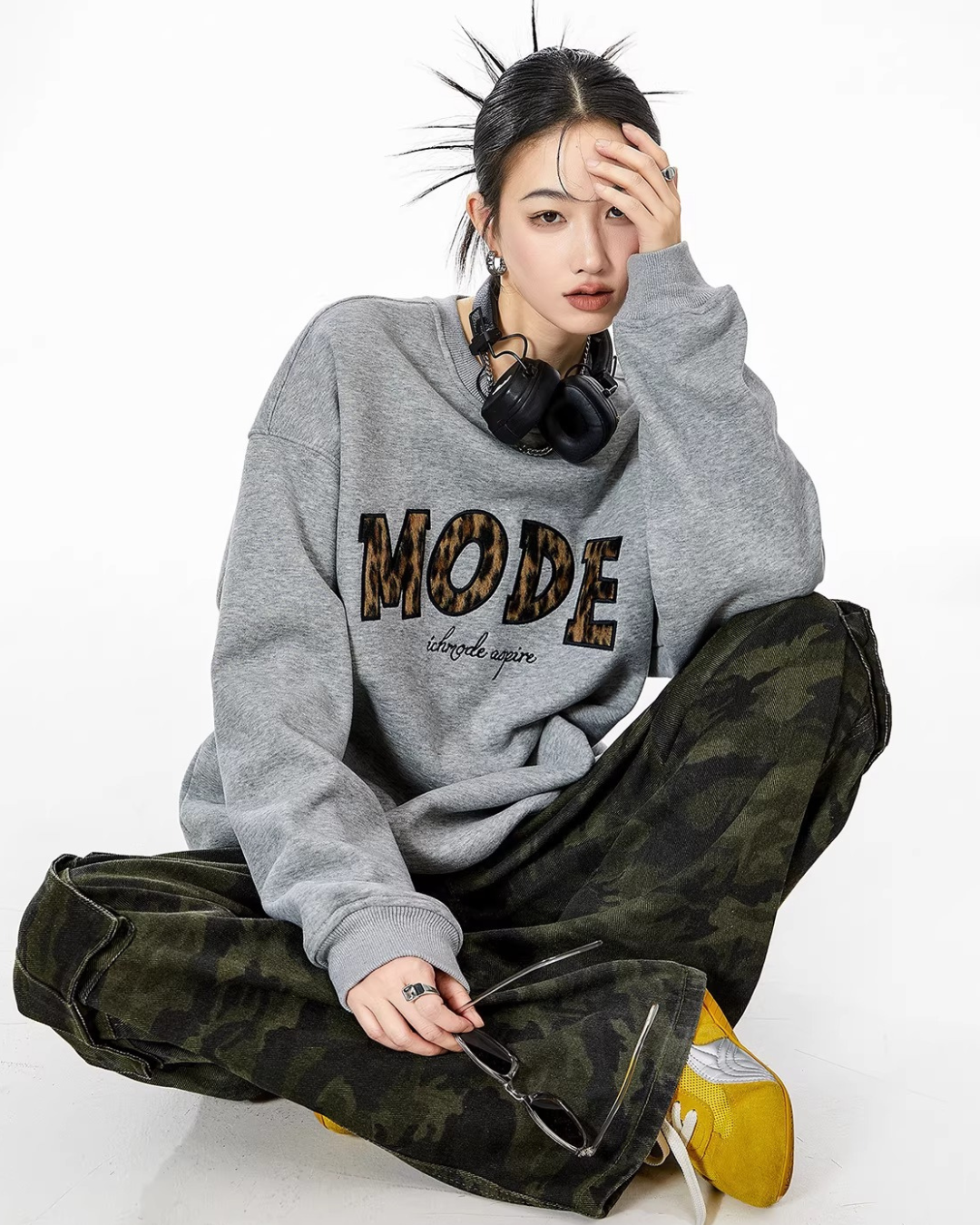 Animal Print Graphic Pullover