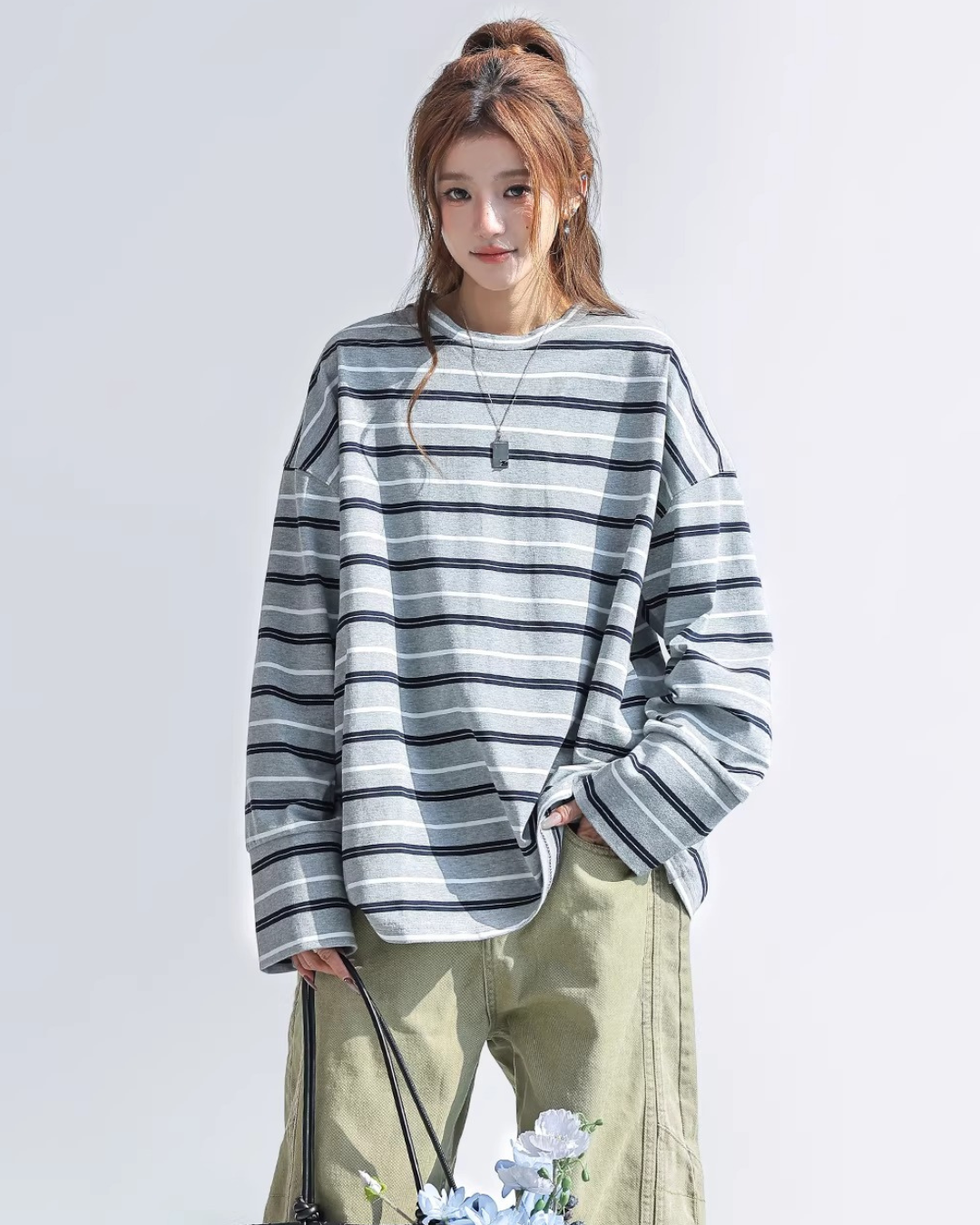 Retro Marine Border Long Sleeve