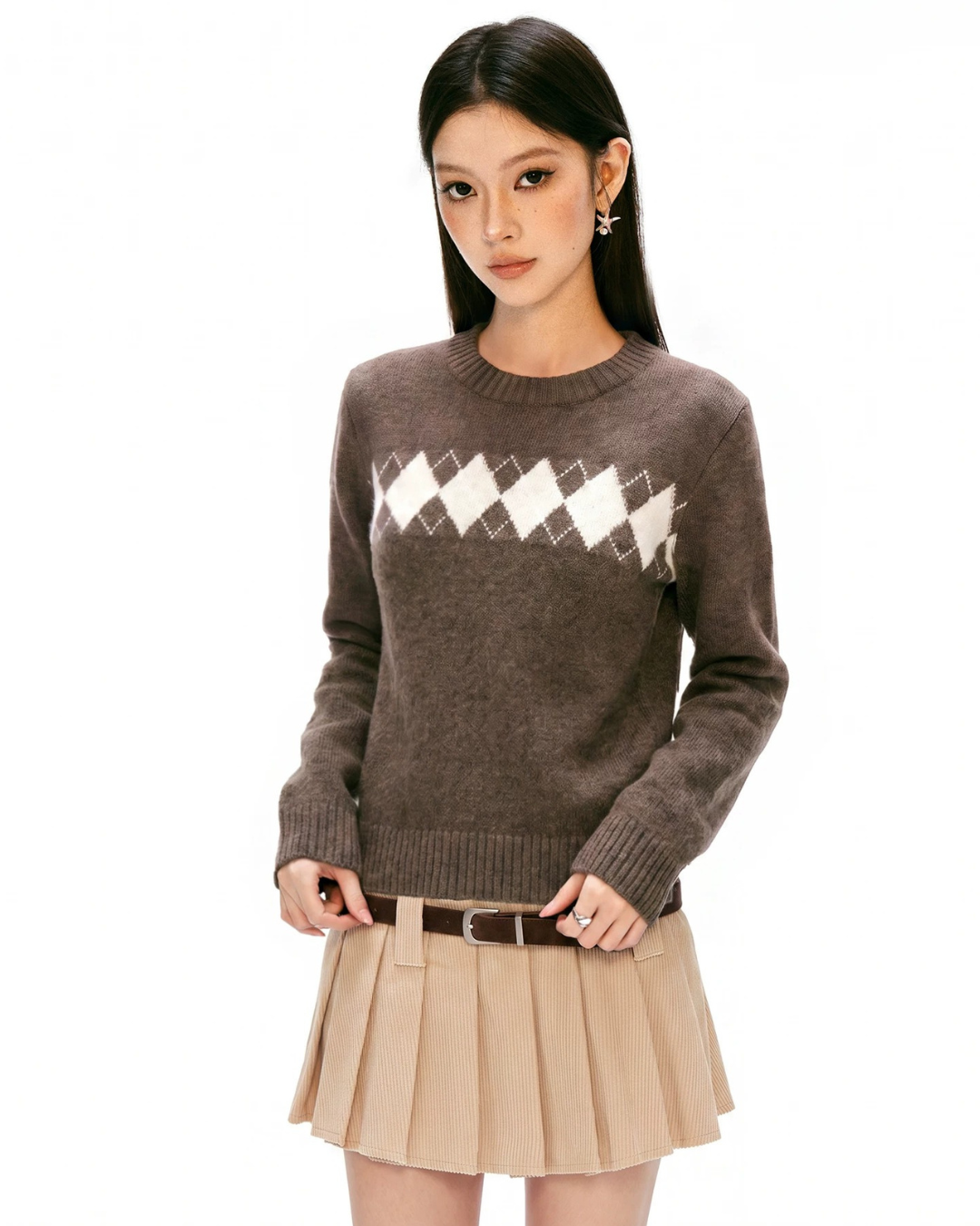 Argyle Band Knit