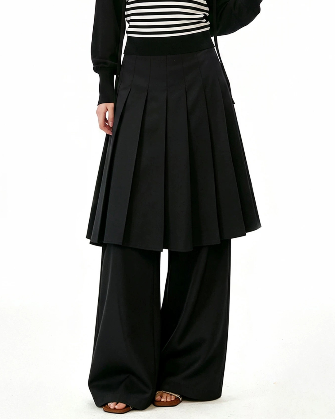 Pleated Skirt Trousers