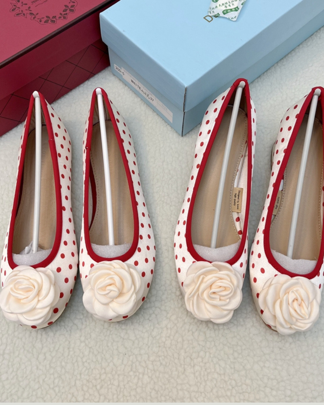 Retro Ballet Rose Pumps