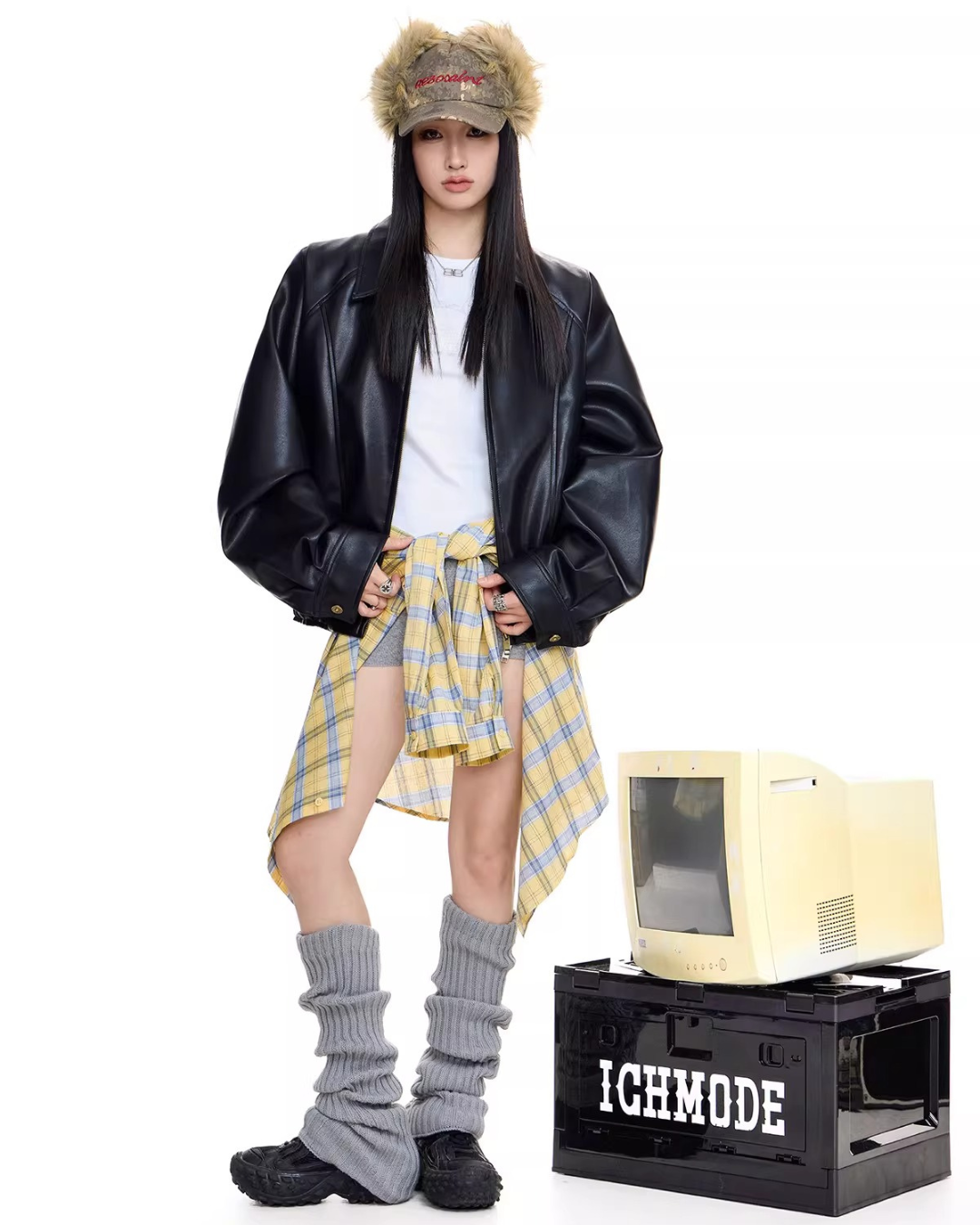 Soft Vegan Leather Balloon Jacket