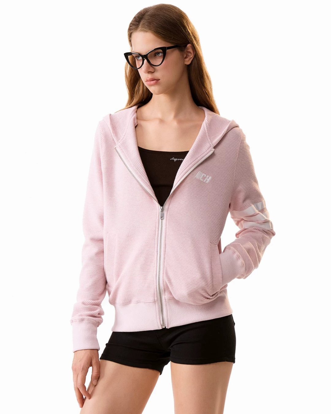 Waffle Sleeve Hoodie