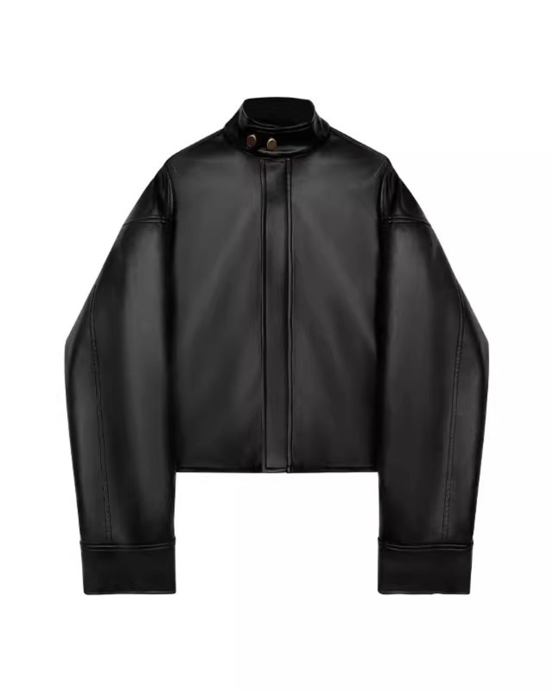 Burgundy Leather Zip Jacket