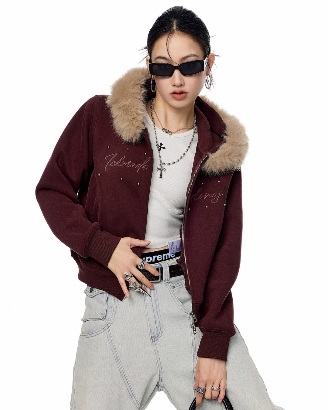 Fur Hood Short Jacket